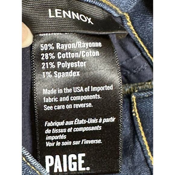 Paige Federal Straight Jeans Size 32x28 Men Dark Blue Stretch - Picture 12 of 13